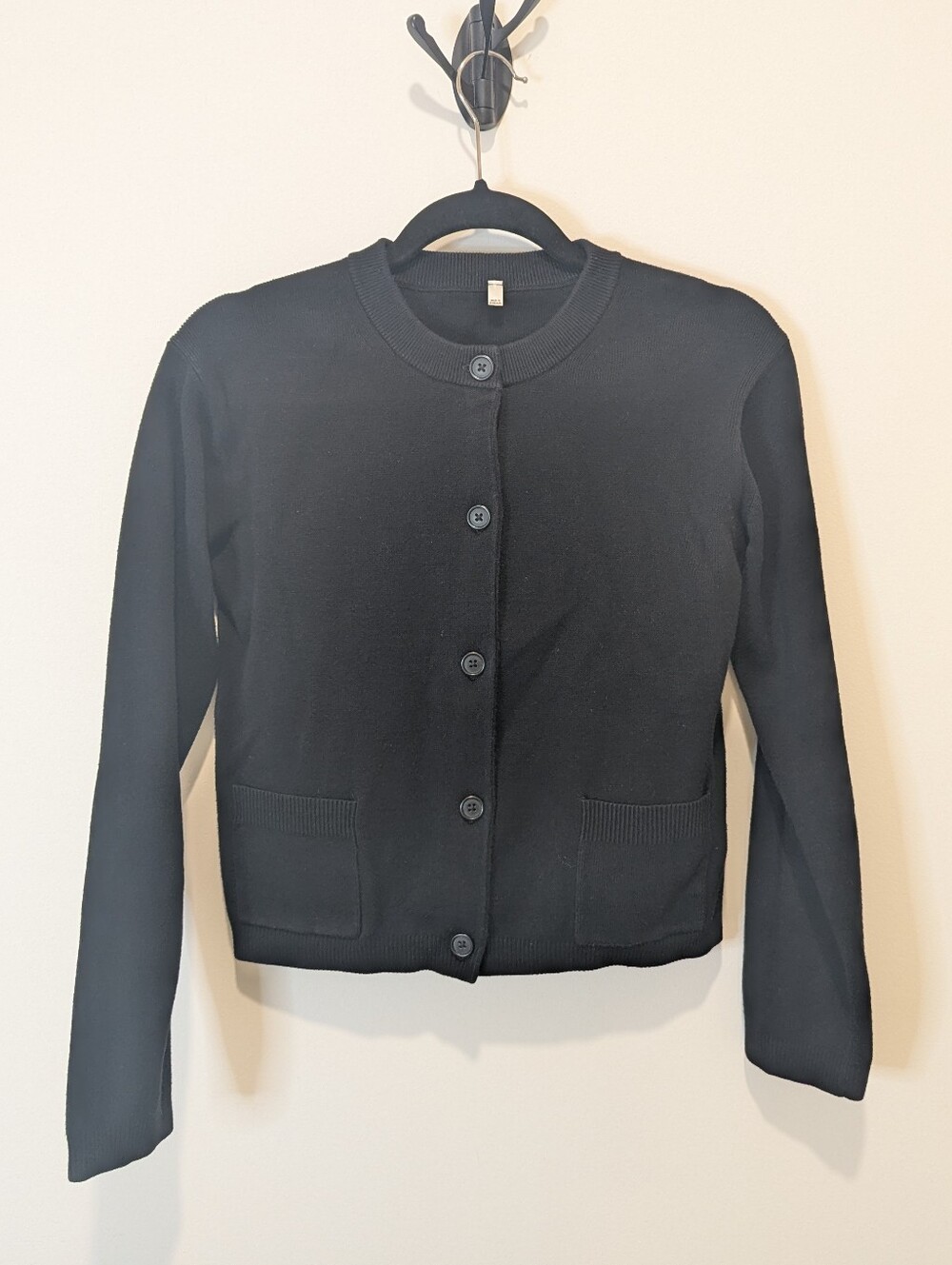 Muji Black Button-up Cardigan